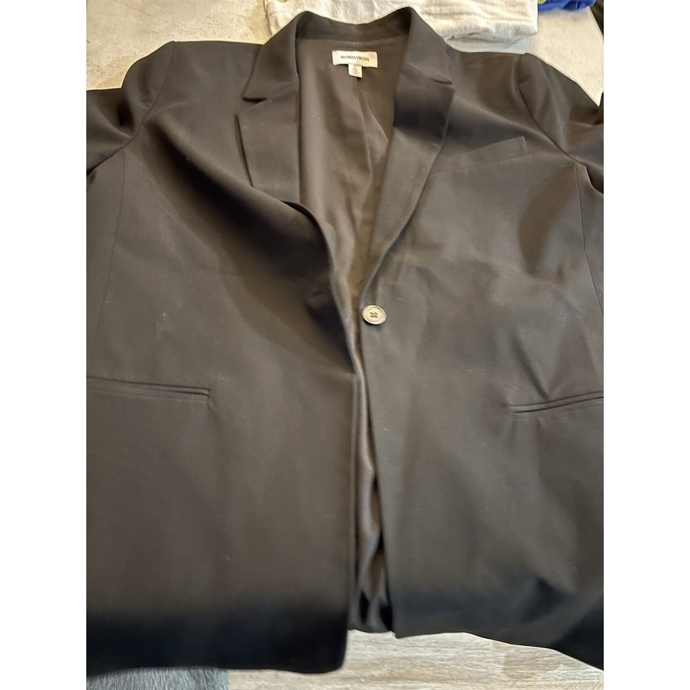 NWT Nordstrom Rack Mens Blazer Sport Coat Suit Jacket Black L